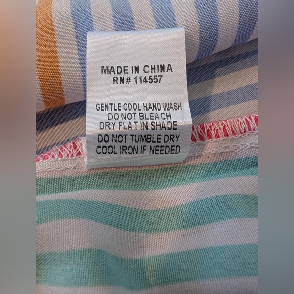 THML Women’s Multicolored Striped Babydoll Tank NWT Size Small - Picture 5 of 9